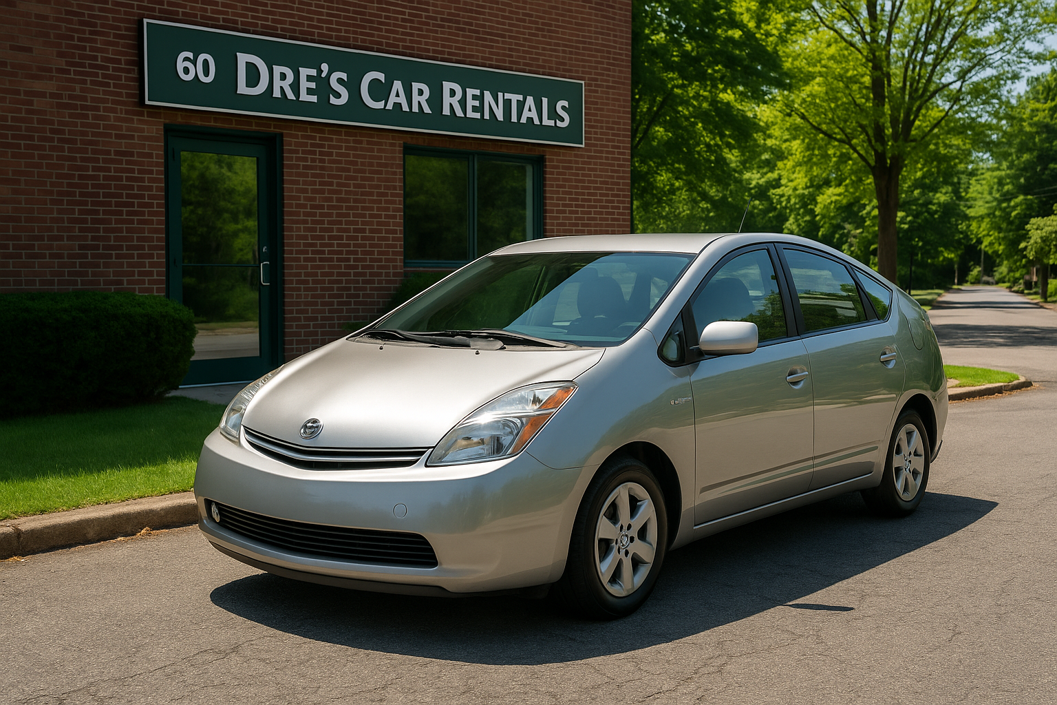 Prius rental exterior shot – DoorDash driver